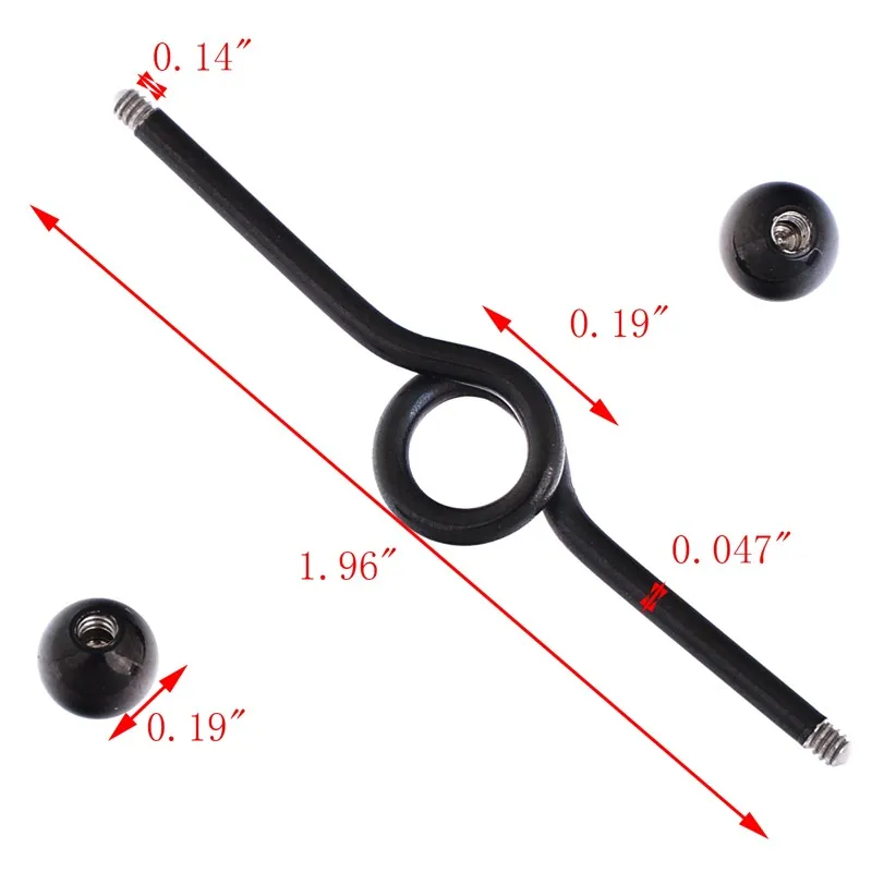 Пирсинг Ombligo, 1 шт., нержавеющая сталь, панк, готика, стрела, любовь, сердце, промышленный хрящ, длинное прямое кольцо, пирсинг для уха