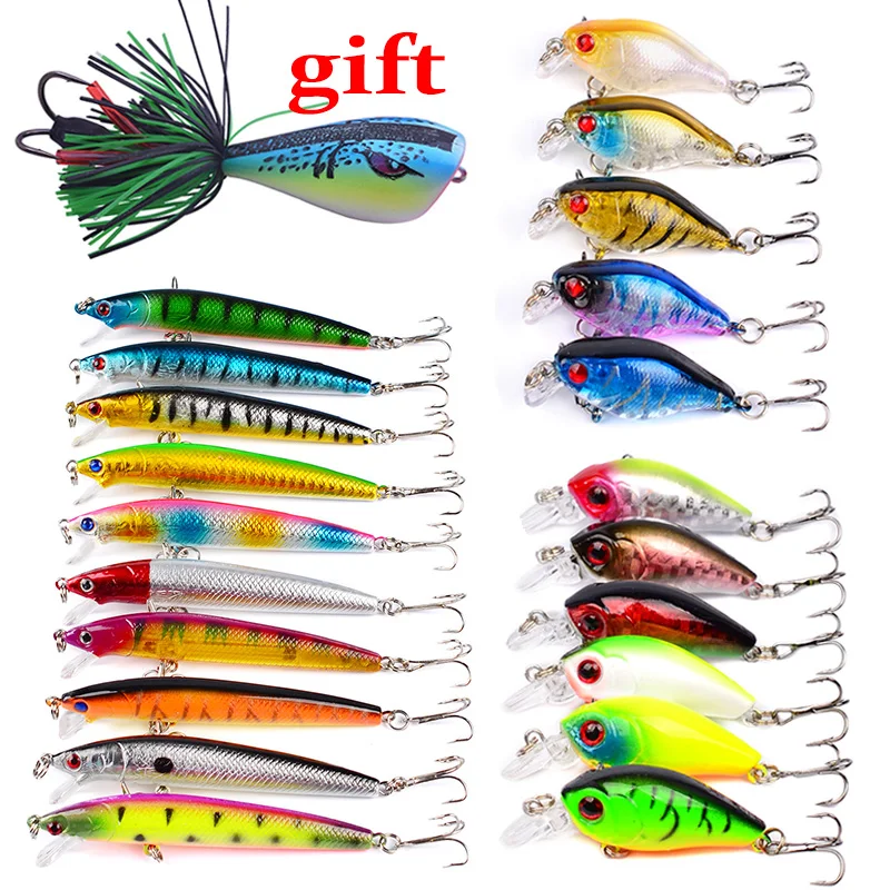 

22 шт./компл. смешанные модели рыболовных приманок 22 Clolors Mix Minnows, приманка, кренкбейт, снасть, кренкбейты, рыба