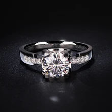 9K белое золото 1ct 2ct 3ct Moissanite бриллиантовое кольцо VVS1 круглая бриллиантовая огранка ювелирные изделия Свадебная церемония кольцо на головщину