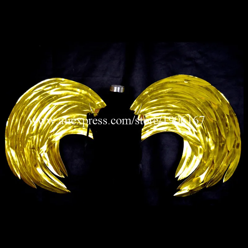 Fashion Gold Plated Catwalk Shows Costumes Wings Suit Clothing Party Singer DJ KTV Bar Performance Dance Dress Clothes05