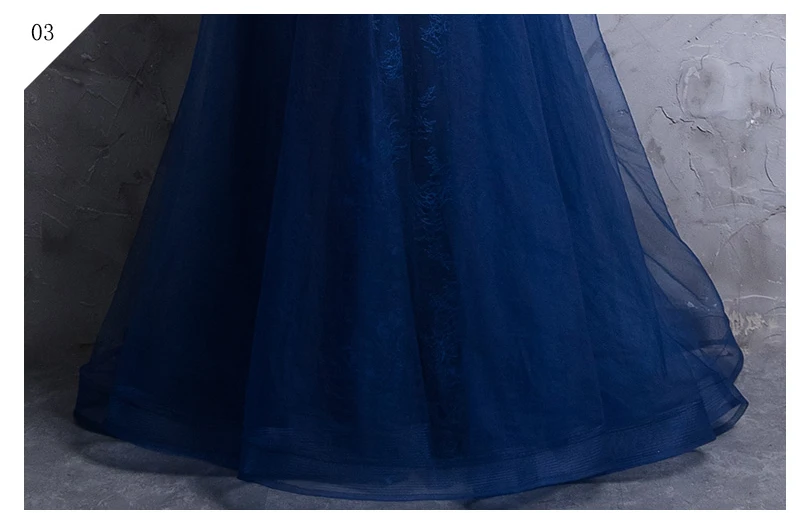 Darlingoddess Элегантный Королевский синий длинное вечернее платье 2018 Кружево бисером Для женщин вечерние Вечерние платья Реальные фото халат De
