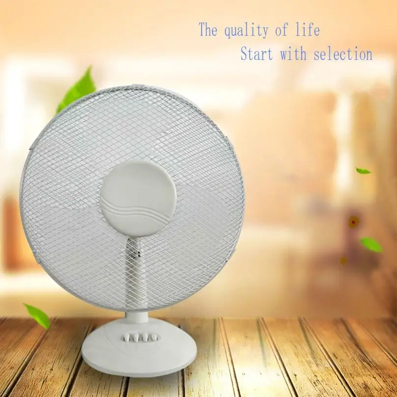 

Electrical 3-Speed Oscillating Desk Top Fan 16-Inch White High-grade volume comfortable EU Plug Dropshipping 18aug10