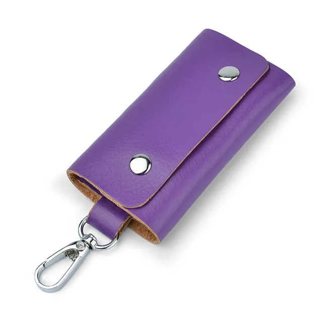 

Keys Holder Bag Wholesale Promotion Quality Pu Leather Solid Color Buckle Key Wallets For Men Women