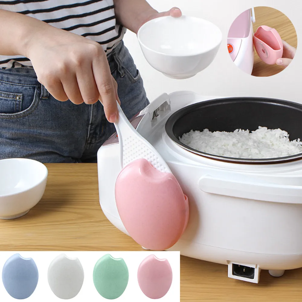 Saingace Kitchen Spoon Sucker Electric Rice Cooker Rice Spoon Hanger