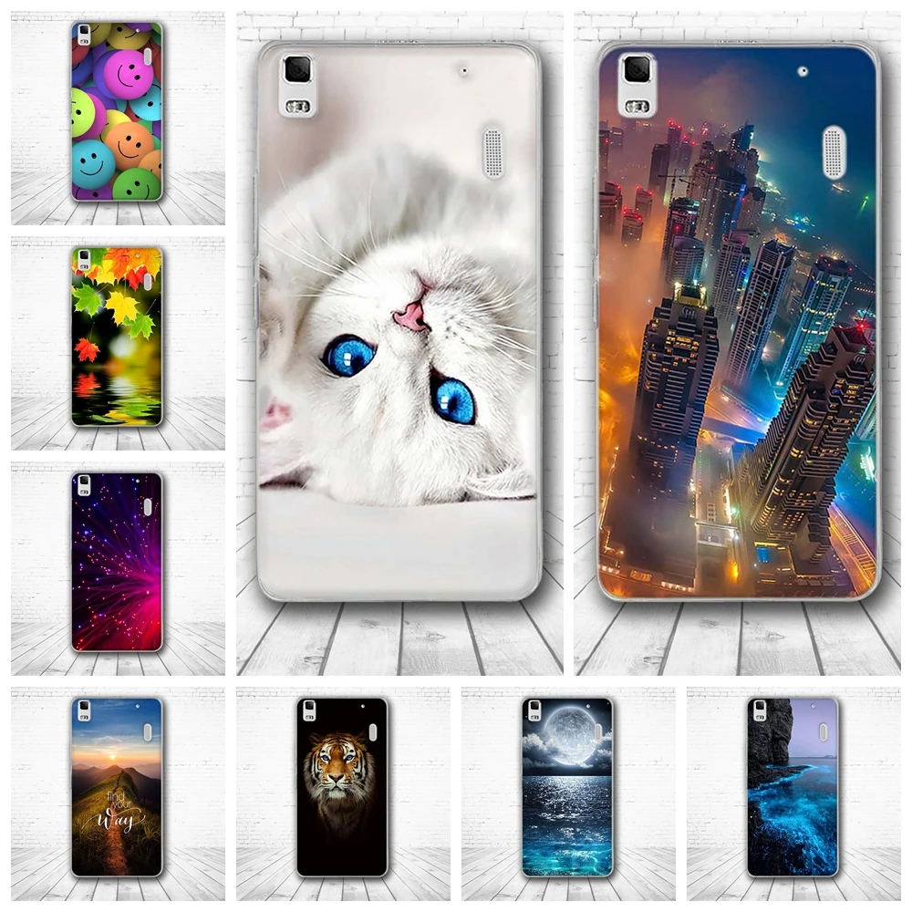 

Case For Lenovo A7000 Case Cover Soft TPU Silicone For Lenovo A7000 A 7000 Phone bumper For Lenovo K3 Note Cover Printed Painted