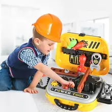 29pcs Power Tool DIY Set Kids Building Drill Hammer Workshop Case Pretend Play Toy