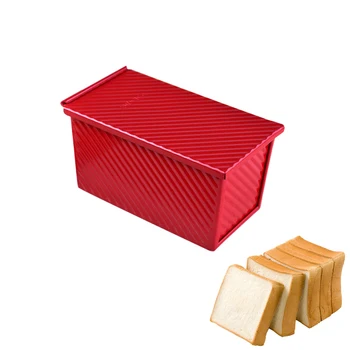 

DINIWELL Silicone Carbon Steel Toast Bread Mold With Cover Rectangle Nonstick Fondant Bakeware Muffin Pan Kitchen Accessories
