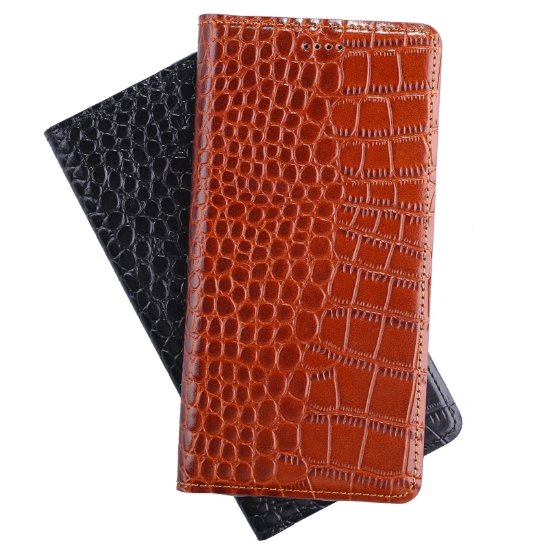  Hot Genuine Leather Crocodile Grain Magnetic Stand Flip Cover For Samsung Galaxy A5 (2016) A5100 A5