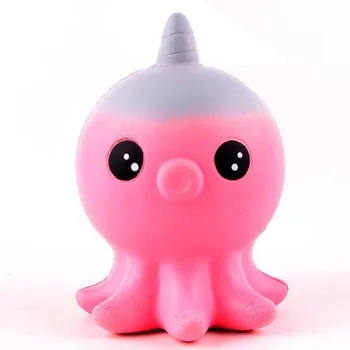 

Pink Octopus Toys Squishy Slow Rising PU Cute Antistrss Decompression Toy Stress Relief