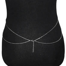 2015 hot sell Women’s Sexy Bikini Harness Waist Belly Crossover Trendy Body Chain Necklace Body Jewelry 56ZM