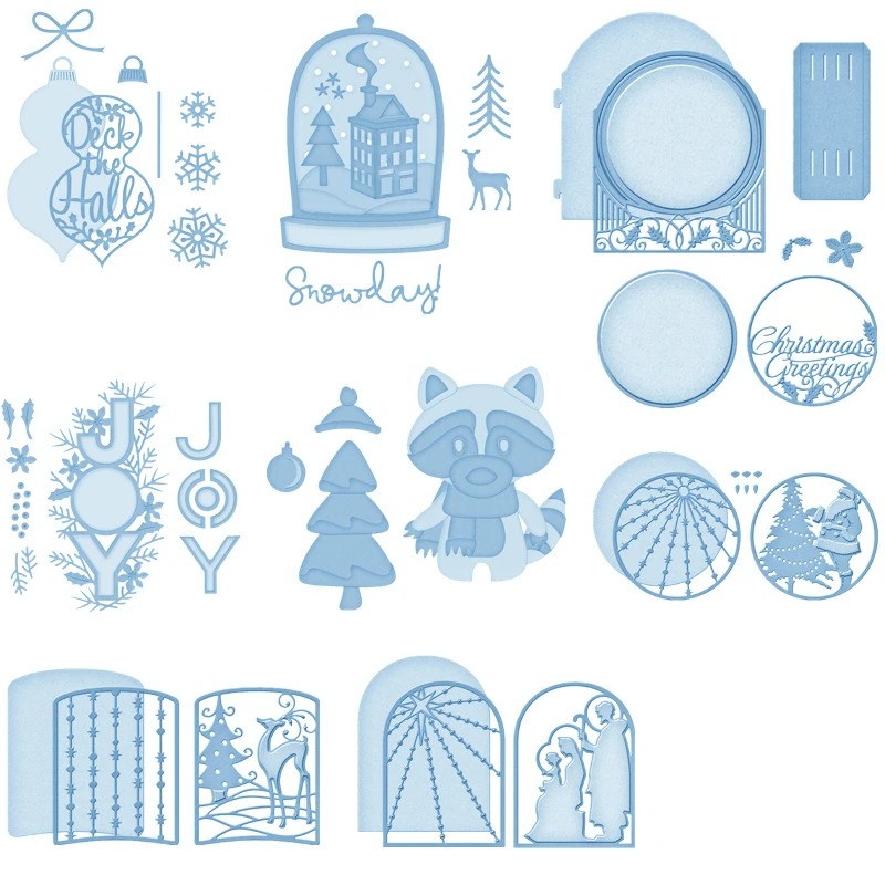 

Christmas Ornaments Tree Reindeer Metal Cutting Dies for Scrapbooking DIY Photo Album Card Making Decorative Stencil New 2019