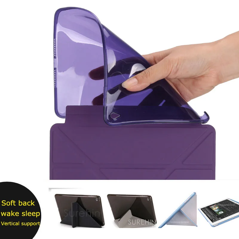 Bella Custodia In Silicone Tpu Flessibile Con Retro Morbido Per Apple Ipad Mini 4 3 2 1 5 Custodia In Pelle Intelligente Custodia Magnetica Flip Slim 