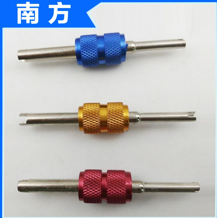 

200pcs/lot 2 Side Dual Tyre Valve Core Remover Repair Tool Key Car Commercial, Agricultural 3 Colors for Bike