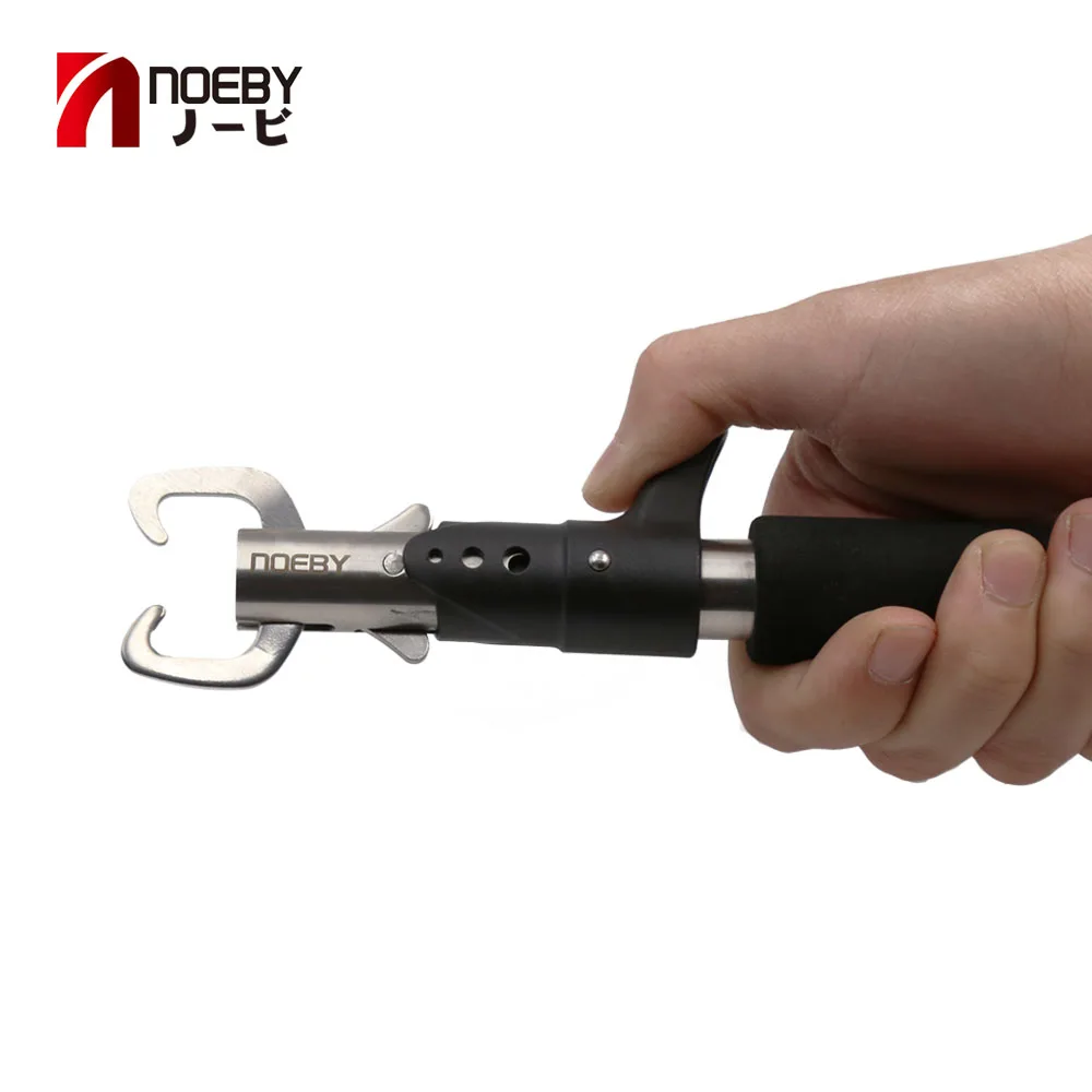 Fishing Gripper Fishing Tools Noeby 22cm Fishing Gripper Portable Stainless Steel Fish Lip Controller Handle Grab Fishing Tackle Plier Holder