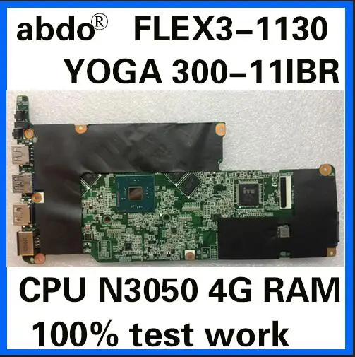 Abdo lenovo YOGA 300-11IBR FLEX3-1130 BM5488 Материнская плата ноутбука 5B20K13586 процессор N3050 4G ram тестовая работа