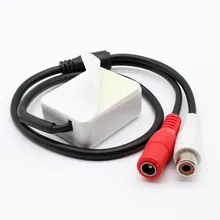 4X мини микрофон аудио Микрофон для видеонаблюдения 12 В DC RCA выход Звук Пикап для камеры безопасности DVRs