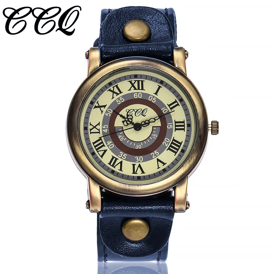 CCQ, Топ бренд, женские повседневные кварцевые часы, ретро стиль, натуральная кожа, ремешок, ремешок, часы, аналоговые, наручные часы, Relogio Feminino