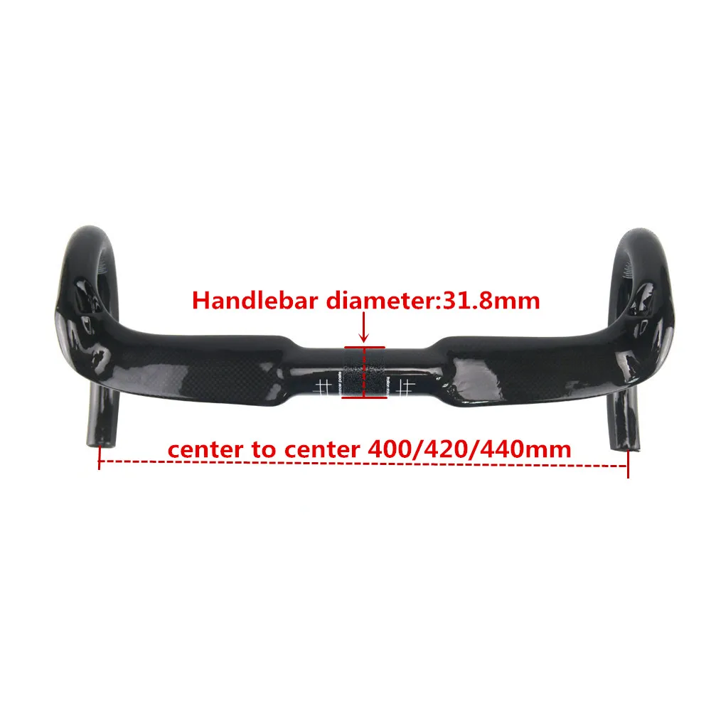 RXL SL Cycling Handlebar Road Bike 31.8 Internal Routing Winding Handle Bar 400420440mm Glossy Matte Carbon Raod Handlebar (4)