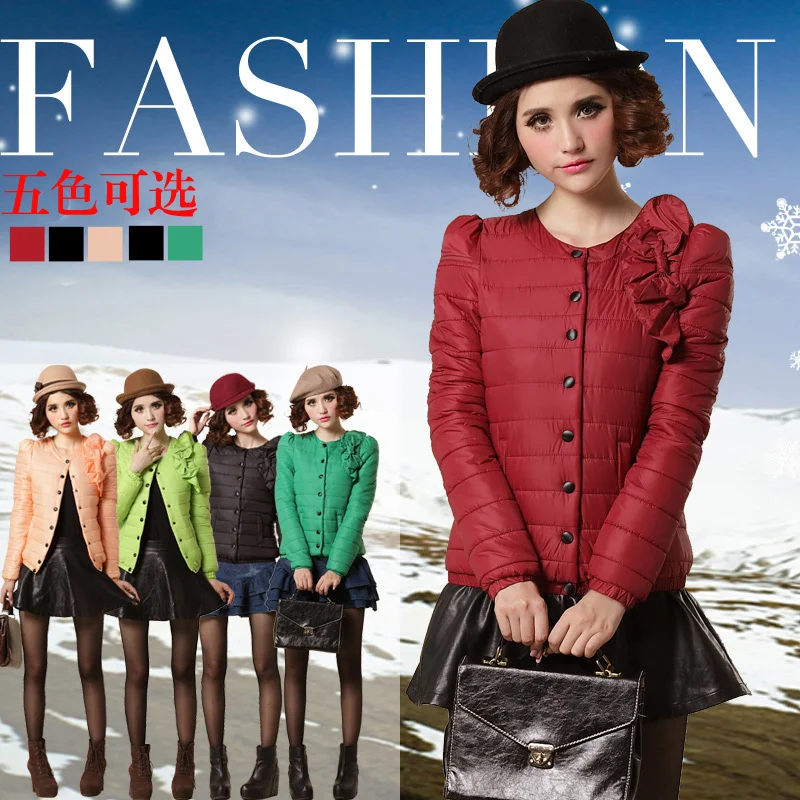Photos new women's winter Korean Slim Down a short section thick cotton padded jacket female | Женская одежда