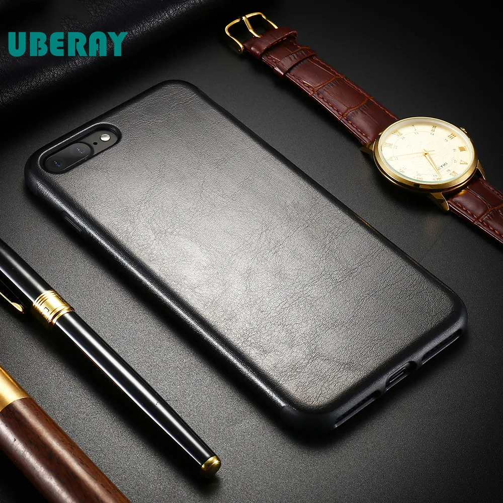 

[Retro Crazy Horse Style] UBERAY Leather Phone Bag Cases For iPhone 7 Cover For iPhone 6s 6 Plus X XS Max XR Precise Hole Case