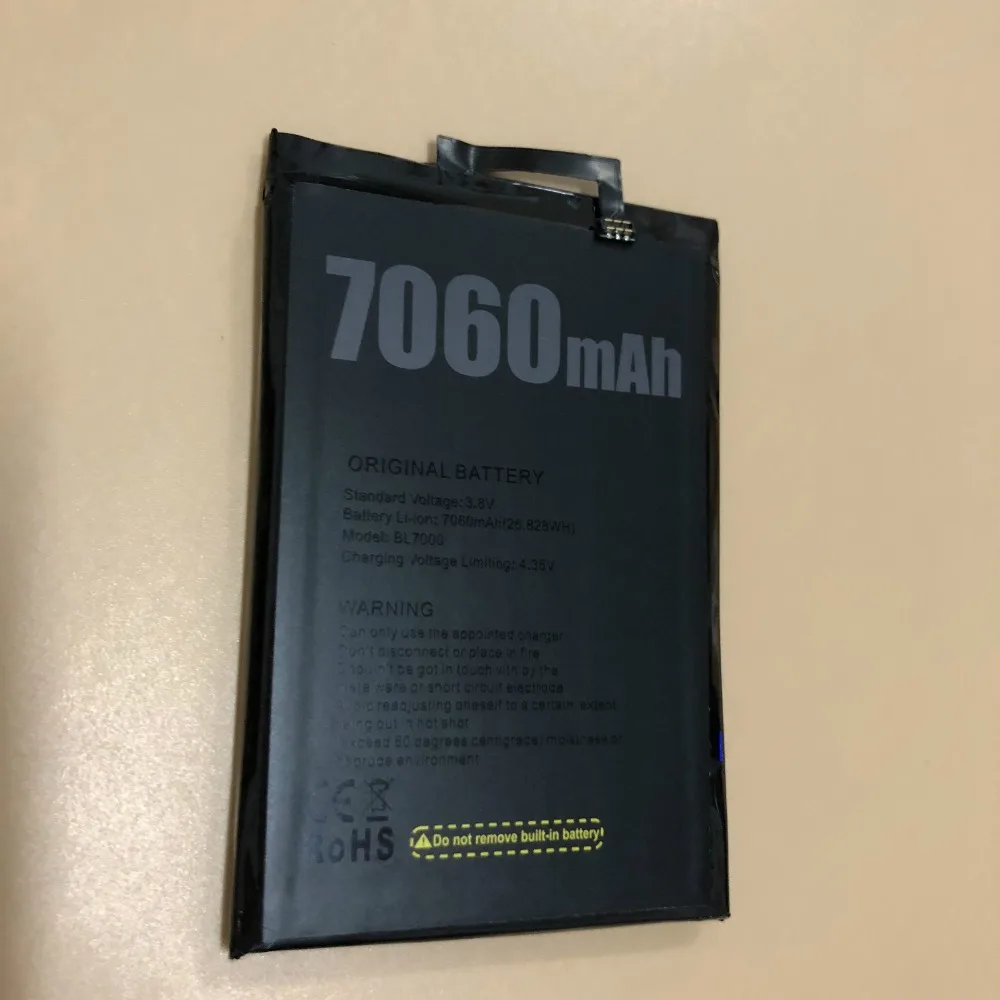 Mobile phone battery DOOGEE BL7000 7060mAh Long standby time High capacit Accessories | Мобильные телефоны и аксессуары