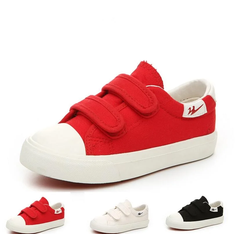 

2018 Spring Children's Canvas School White Sports Shoes Kids Baby Toddler Canvas Running Sneaker Shoes For Boy Girls 29