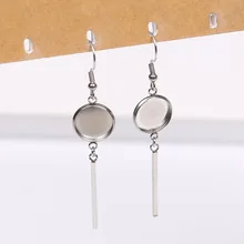 Onwear 20 шт 12 мм 14 мм 16 мм основа для кабошона для серег настройки пустые серьги Безель лотки diy нержавеющая сталь серьги крючки фурнитура