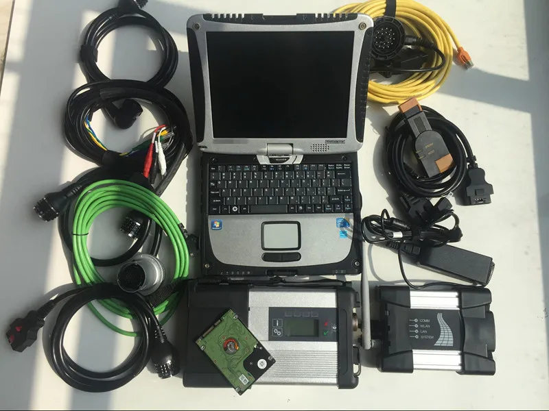  2in1 para BMW Icom next wifi MB Star C5 escáner de diagnóstico con ordenador portátil cf-19 8g toug
