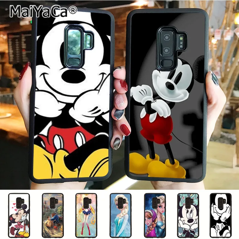 

MaiYaCa Beauty Beast Bishoujo Kissing Mickey Minnie Mouse Phone Case for Samsung Galaxy S10 Plus S10E Lite s6 s7 s8plus s9plus