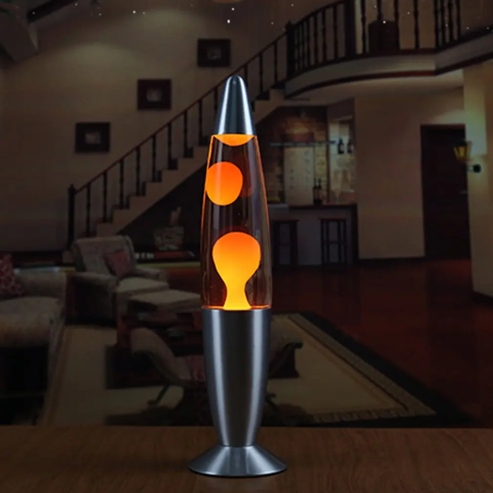 

110 v Base In Metallo Lampada di Lava Cera Vulcano Stile Luce di Notte Meduse Notturna Abbagliamento