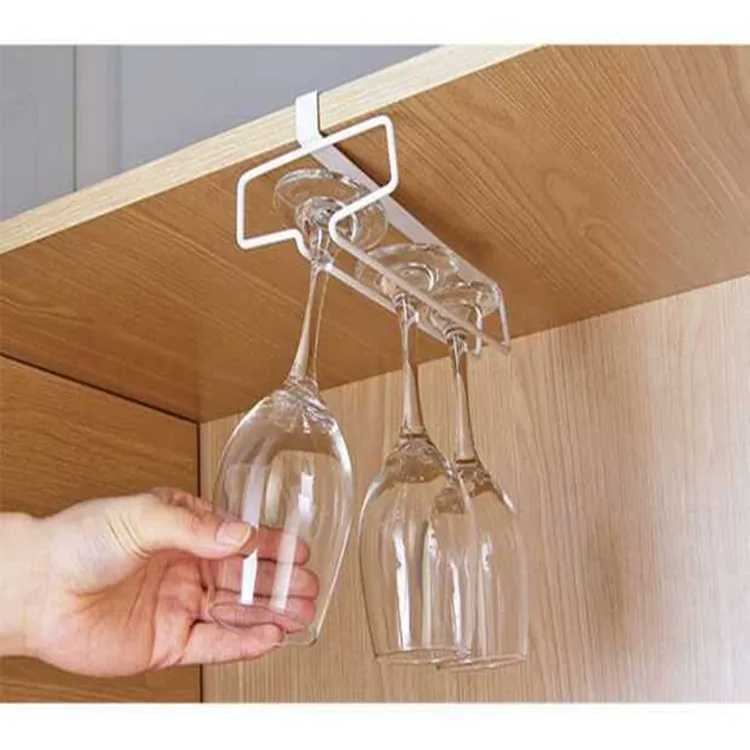 

Hanging Wine Glass Rack High Quality Iron Champagne Glass Cup Holder 26cm Storage Racks Home Kitchen Bar Pub Tool Accessories