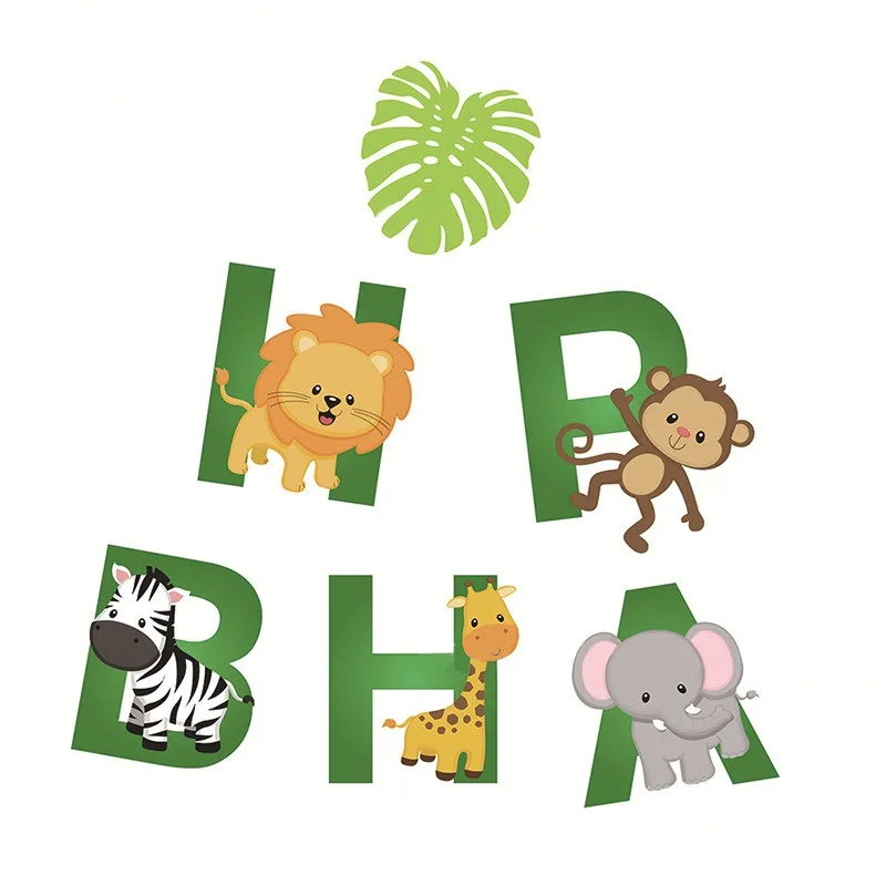 1set-Jungle-Safari-Cute-Animals-Theme-Paper-Bunting-Banner-Kids-Birthday-Party-Decoration-Pennant-Flag-Forest