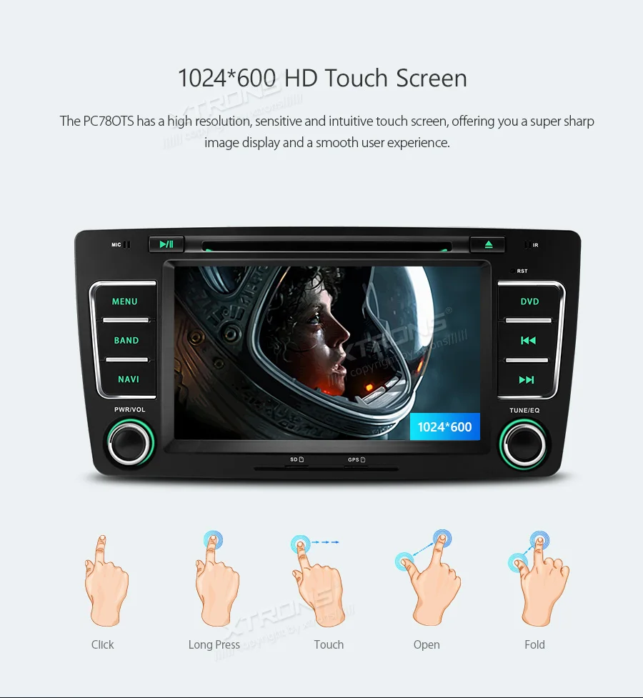 Clearance XTRONS 7" Android 8.1 2din Car Multimedia DVD Player for Skoda Octavia 2009-2013/Yeti 2008-2014 RCA GPS Navigation 5
