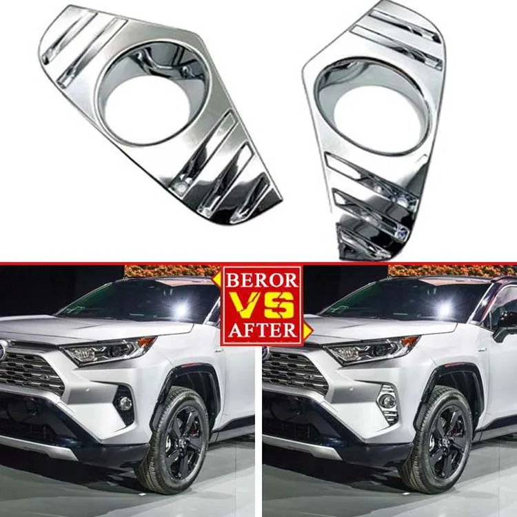 

For TOYOTA Rav4 Hybrid (XA50) 2019 2020 Decorate Accessories ABS Front Fog Light Lamp Cover Trim Bezel Frame Styling Garnish
