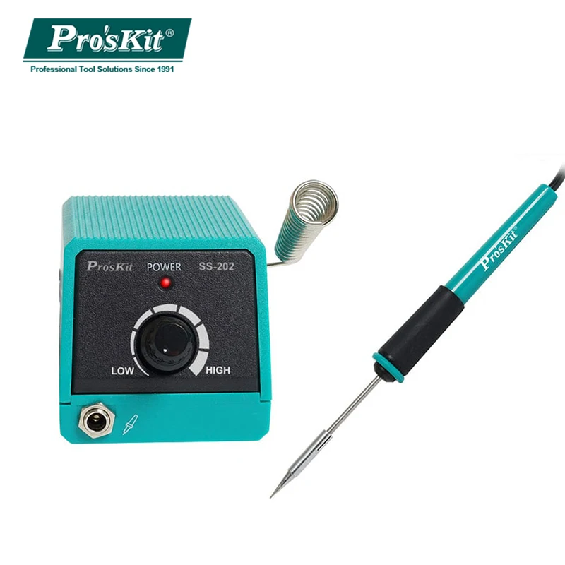 

Pro'skit SS-202G professional Mini Soldering Station with slim soldering iron tips portable for soldering and desoldering