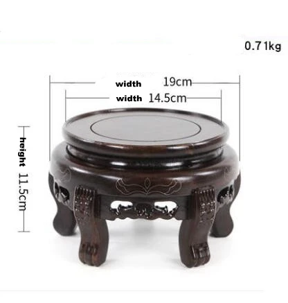 

Wooden Flower Stand with High Foot Base Flower Pot Base Fish Tank Base Stone Crafts