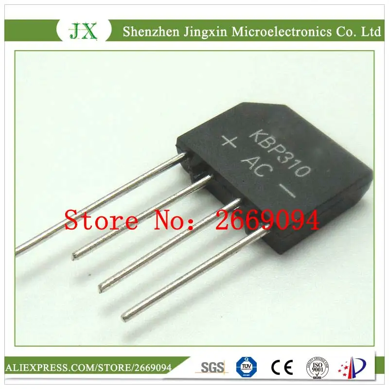 20PCS KBP310 DIP4 KBP-310 DIP KBP 310 1000V 3A Bridge Rectifier Free Shipping | Электроника