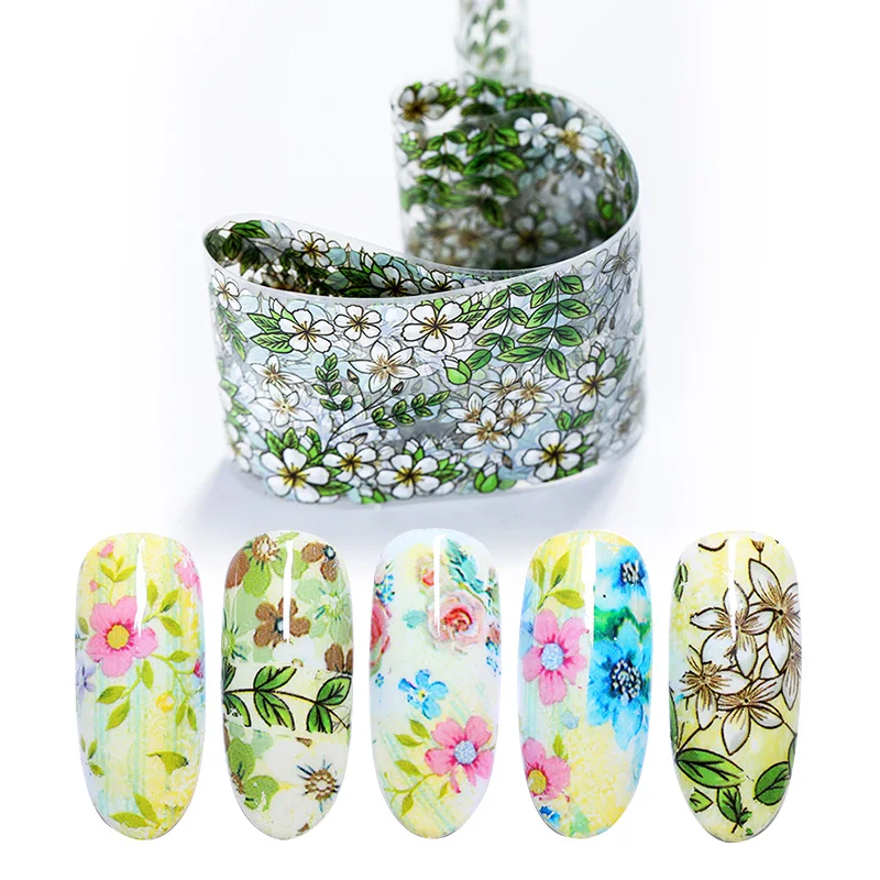 

Nail Foils Mixed Flower Patterns Nail Stickers DIY Nail Beauty Tips Accessories Nail Art Sticker Decoration Design