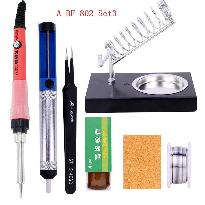 

A-BF 802 Soldering Iron Temperature Adjustable Electric Iron Mini Handle Heat Pencil Soldering Iron