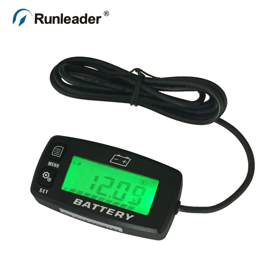 

user can set Battery Gauge battery GEL LiFeO4 AGM Voltmeter battery indicator FOR Auto Motorcycle ATV Tractor Trolling Motor car
