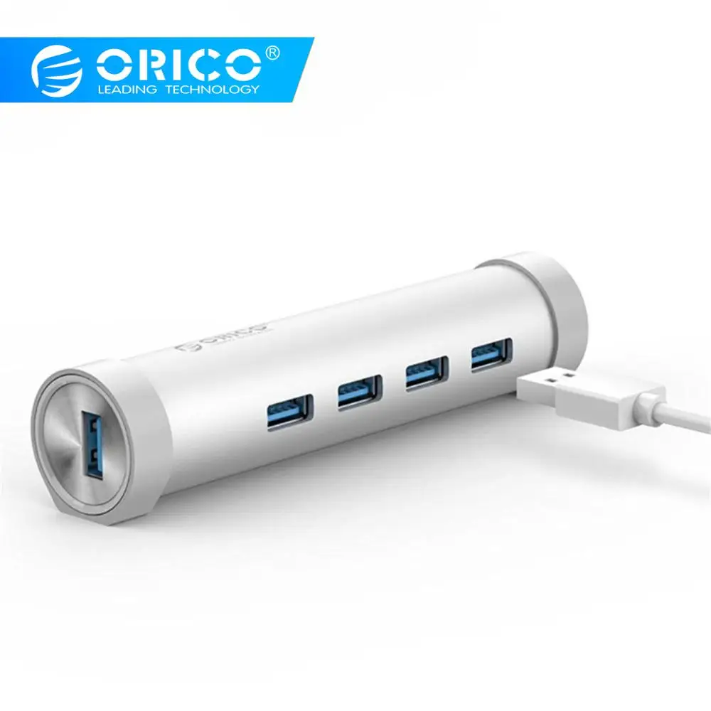 ORICO ARH4-U3-SV Alumium круглый 4 порта USB3.0 концентратор для ноутбука MAC идеально-Серебристый