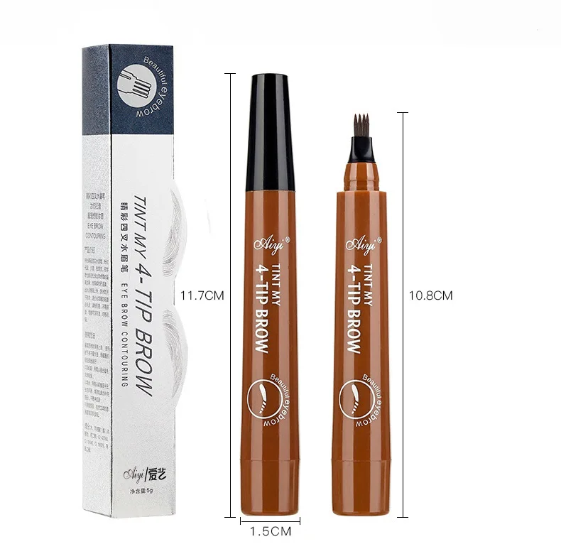 

Eyebrow Pen Waterproof Fork Tip Eyebrow Tattoo Pencil Long Lasting Professional Fine Sketch Liquid Eye Brow Pencil