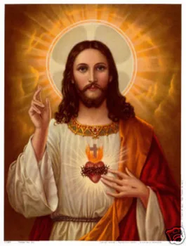 

Handicrafts Art Religion oil painting:"Sacred Heart of Jesus" 24x36"
