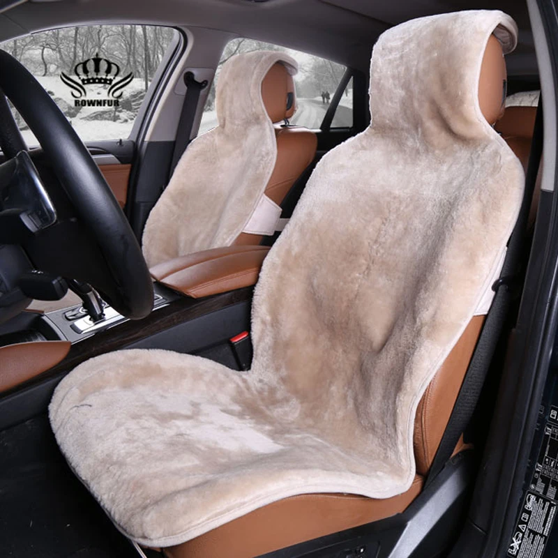 

KOPOHA MEX fur Car Seat Covers Natural Australian sheepskin wool cushion winter new plush car pad seat covers NC078
