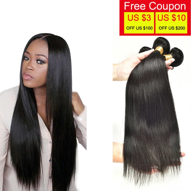Maxglam Hair Brazilian Virgin Straight Top Quality Maxglam Hair Brazilian Virgin Straight Top Quality Human Wigs 3 Bundles Beauty Forever