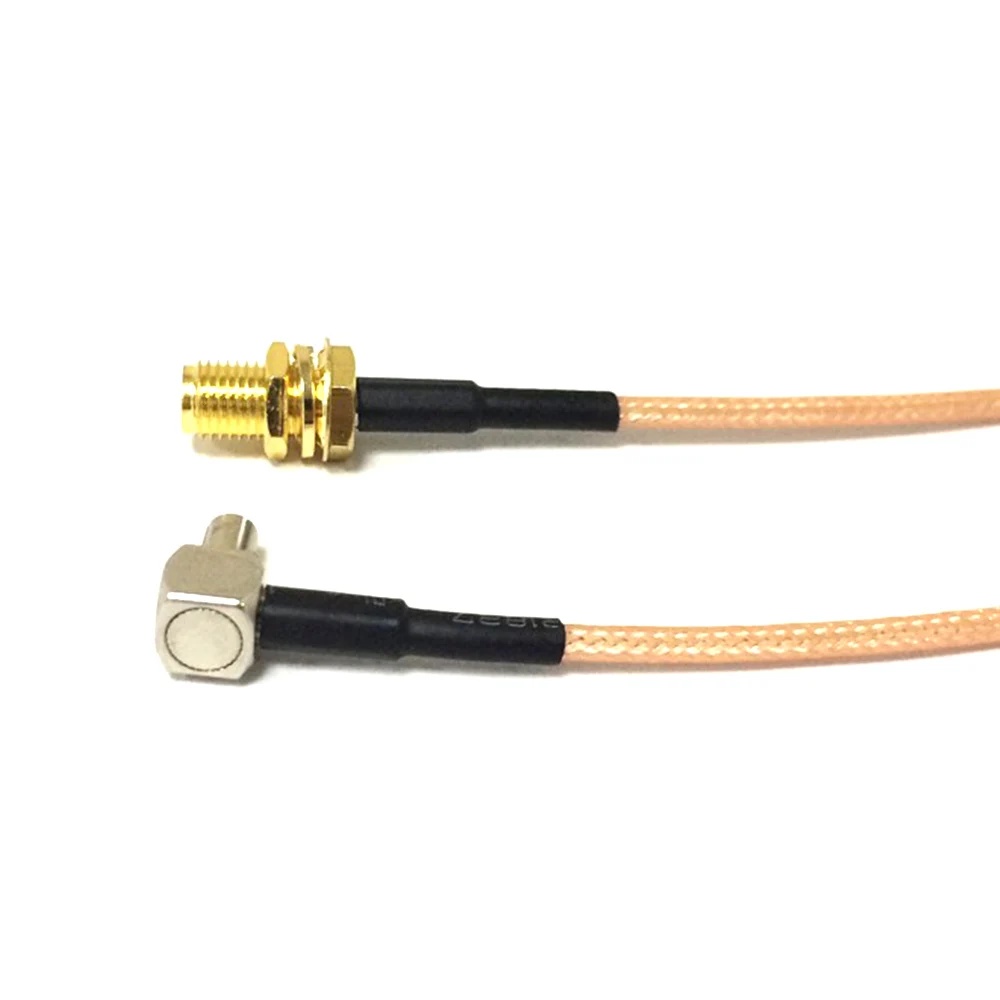 Высокое качество 20 см TS9 мужчин и женщин SMA правый угол антенны отрезок коаксиального кабеля разъем адаптера