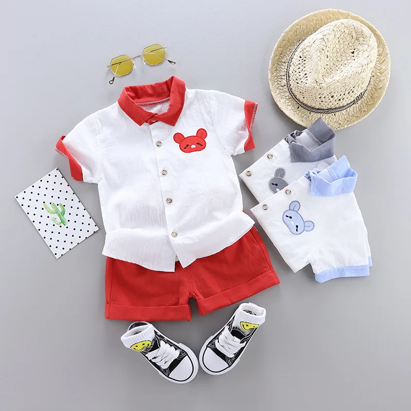 

MUQGEW 2019 Hot Sale 2PCS Baby Infant Boys Short Sleeve Romper Clothes Toddler Pants Set Outfits Dropshipping Baby Clothes