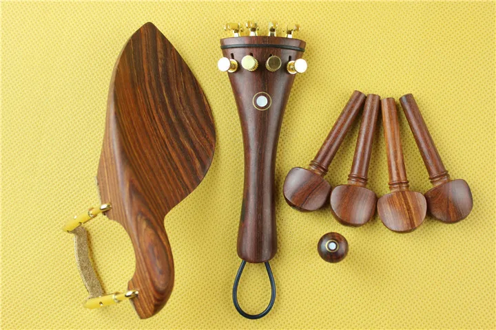 

Quality violin red sandalwood violin accessories string button tailpiece full set