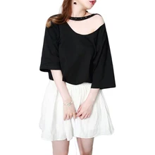 Летняя футболка женская хлопковая Harajuku футболка с принтом корейский стиль Ulzzang Bts уличная хип-хоп футболка на бретелях футболки T57F