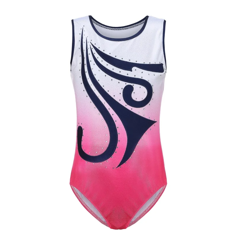 

Girls Sleeveless Gymnastics Leotard One-Piece 5-14 Years Children Ballet Dance Wear Kids Training Dancewear Practice Bodysuit